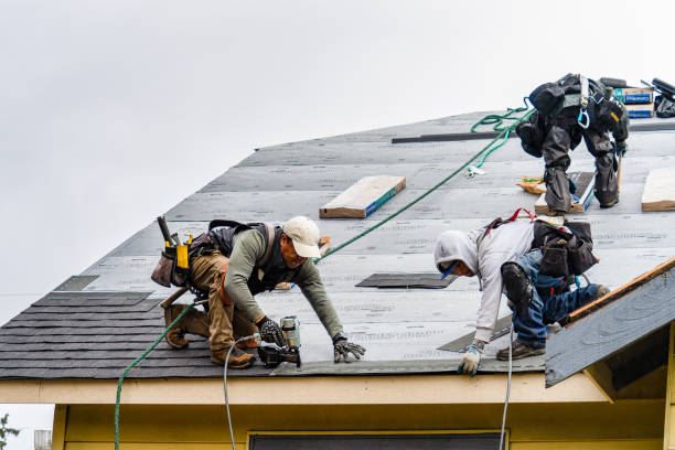 Professional Gutter Installation technician working in Babson Park, FL